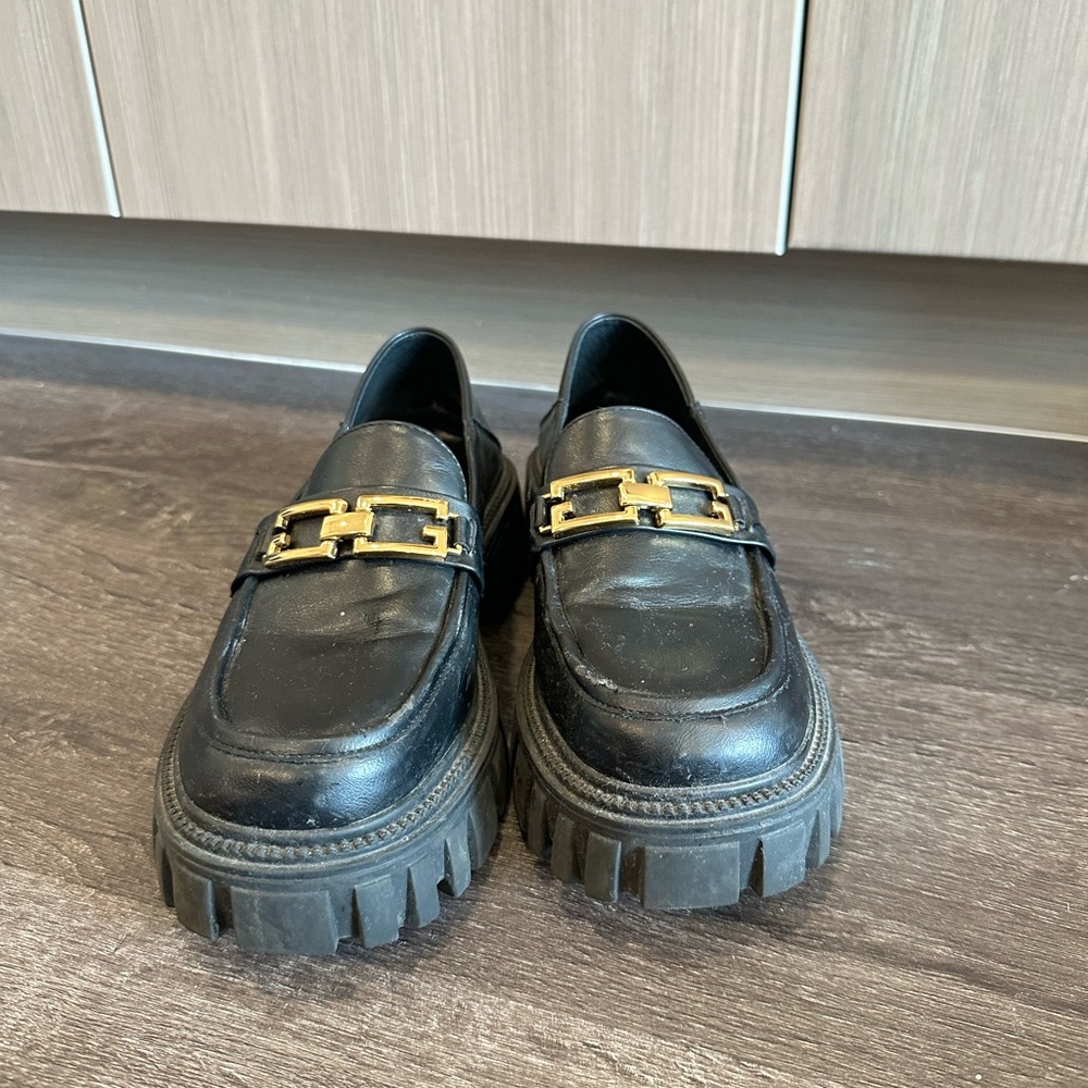 Black Platform Chunky Loafers - Picture 3 of 3